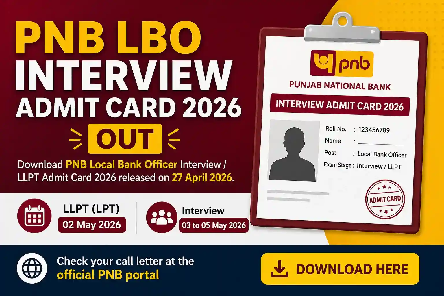 pnb-lbo-admit-card-interview-2026