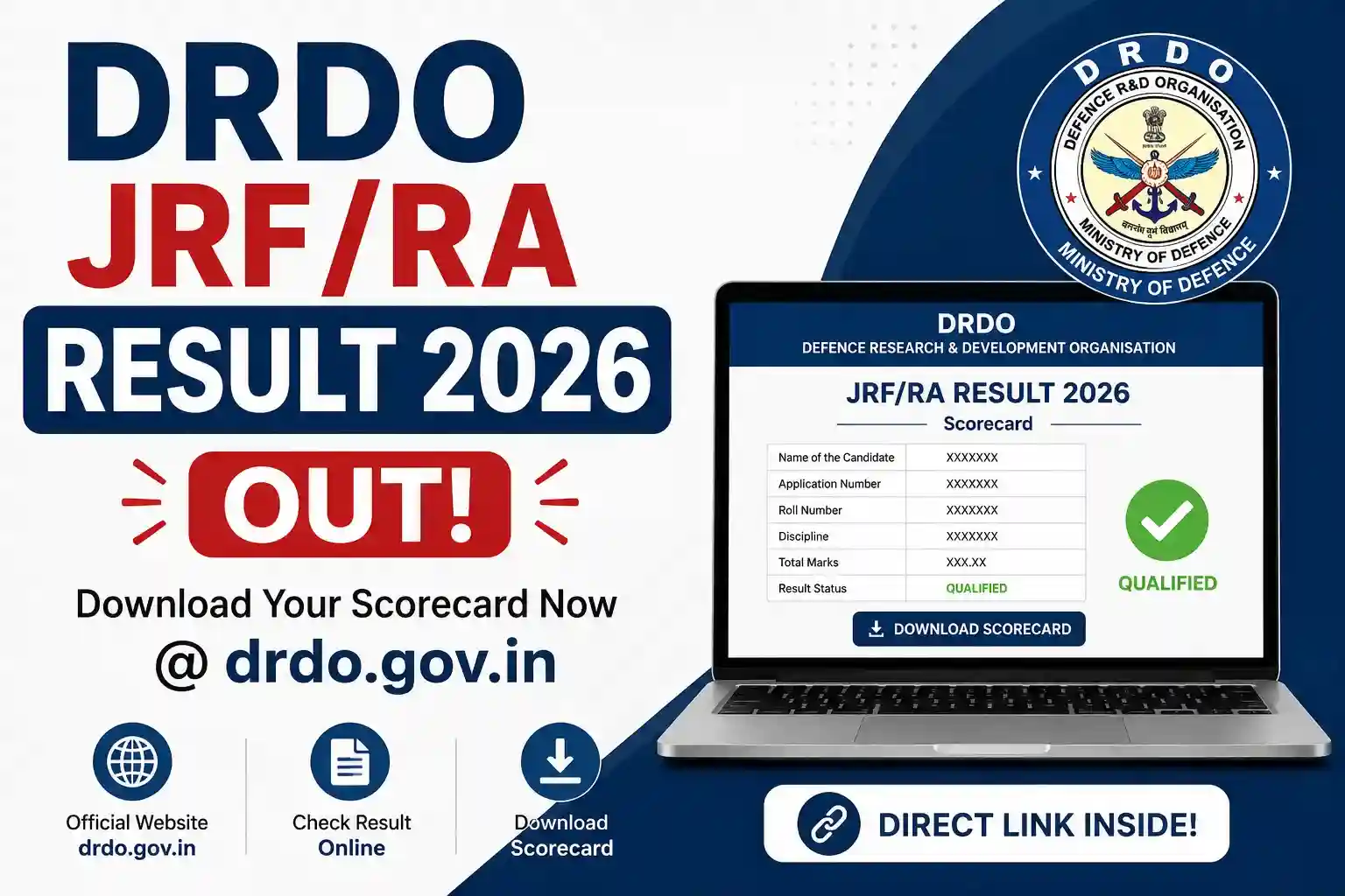 DRDO JRF RA Result 2026