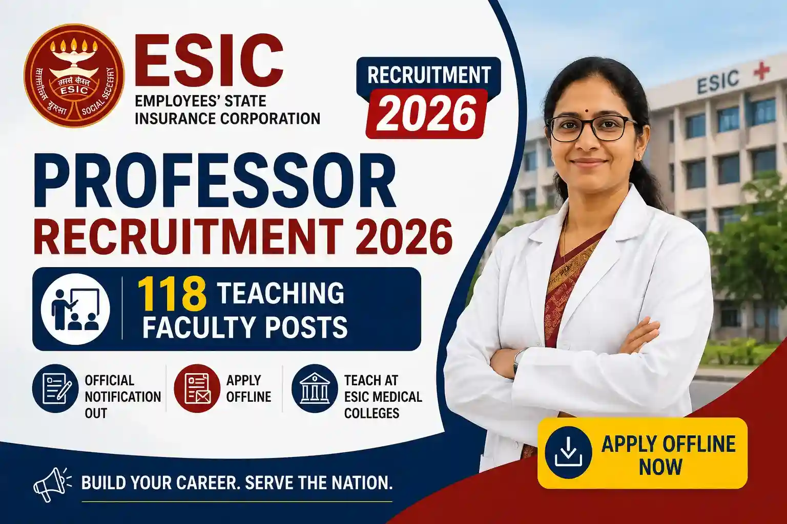 ESIC Professor Recruitment 2026