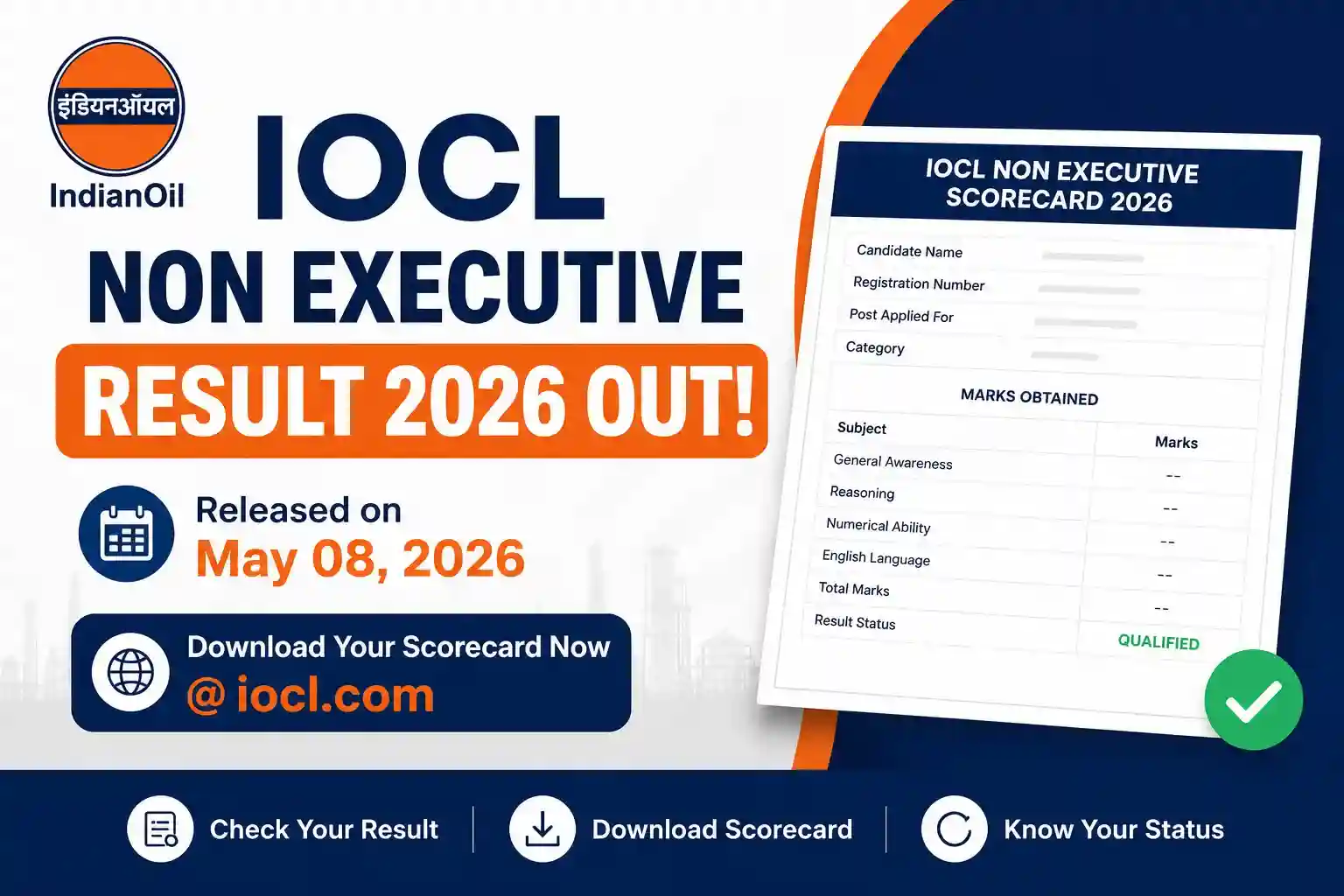 IOCL Non Executive Result 2026