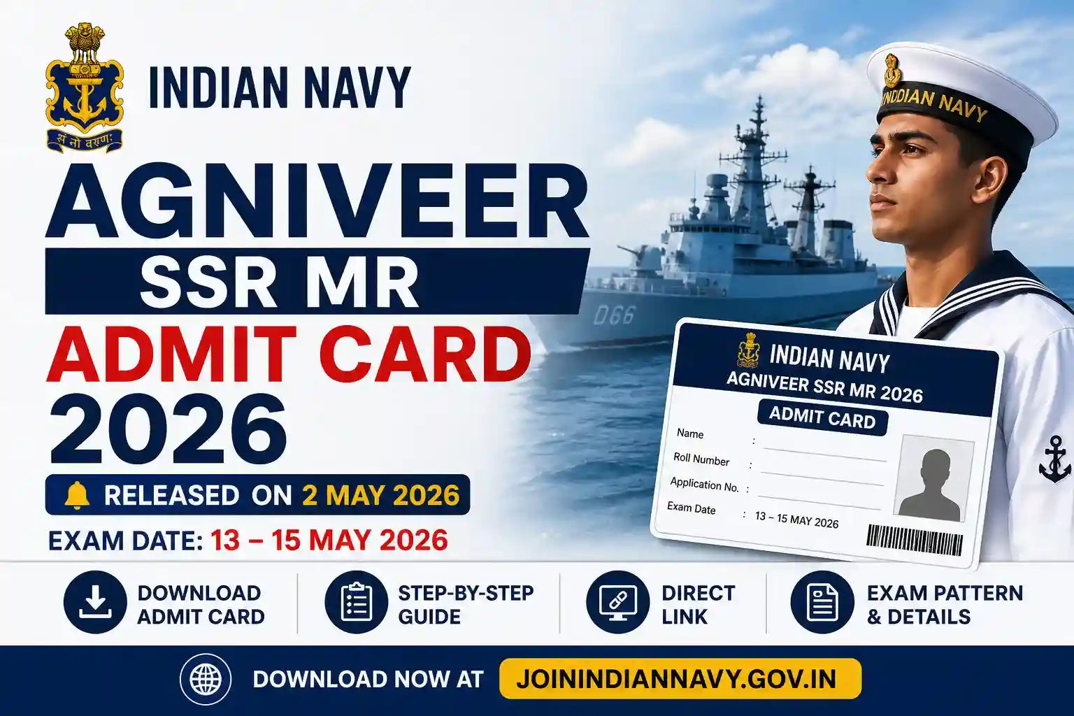 Indian Navy Agniveer SSR MR Admit Card 2026