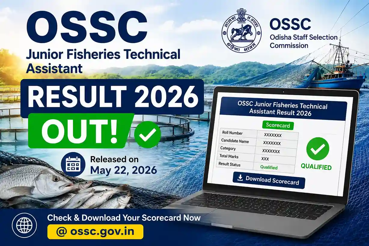OSSC Junior Fisheries Technical Assistant Result 2026
