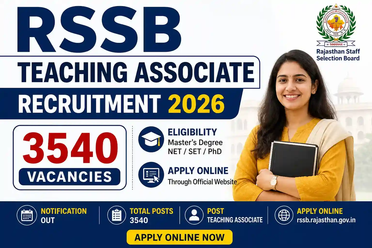 RSSB Teaching Associate Recruitment 2026