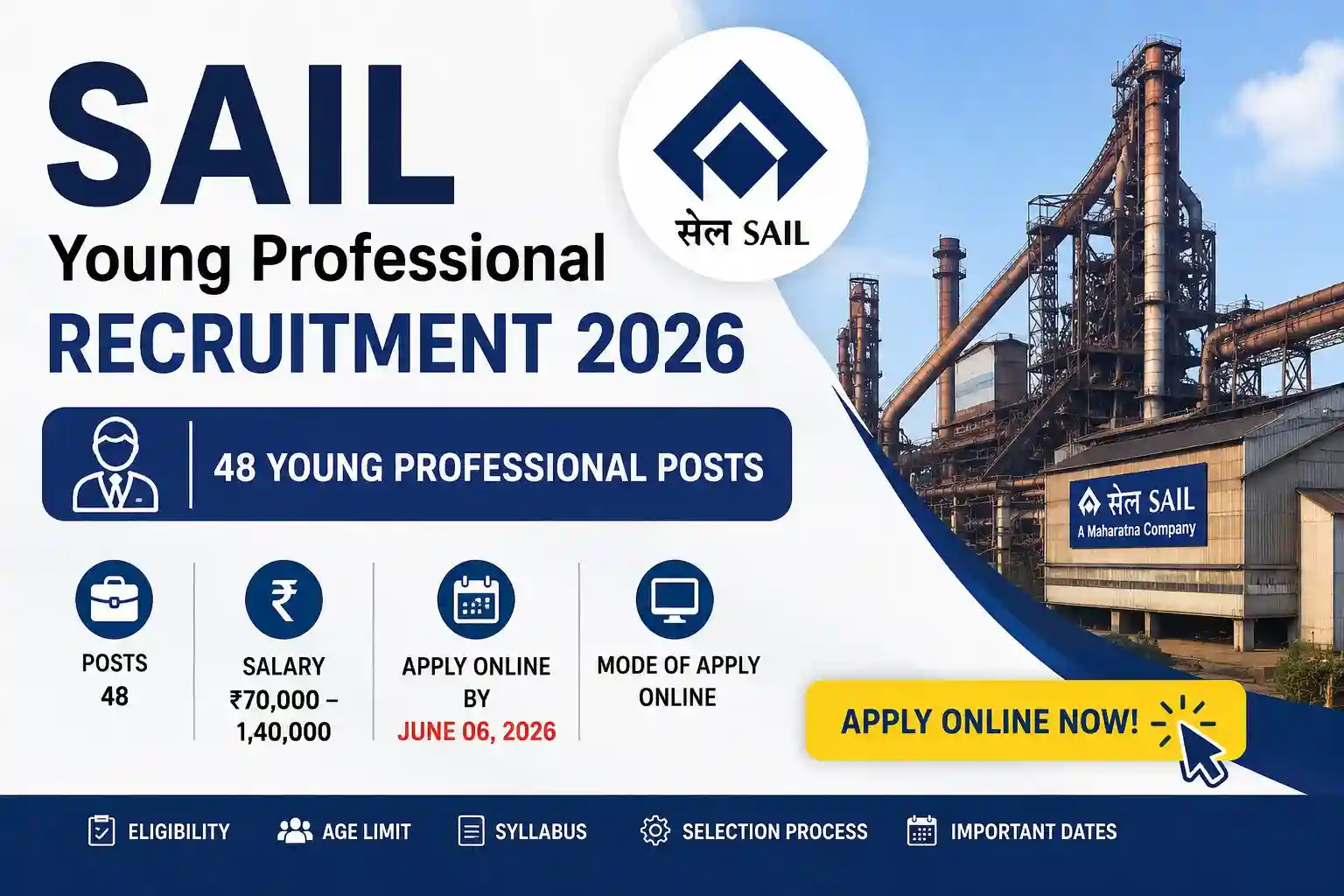 SAIL Young Professional Recruitment 2026