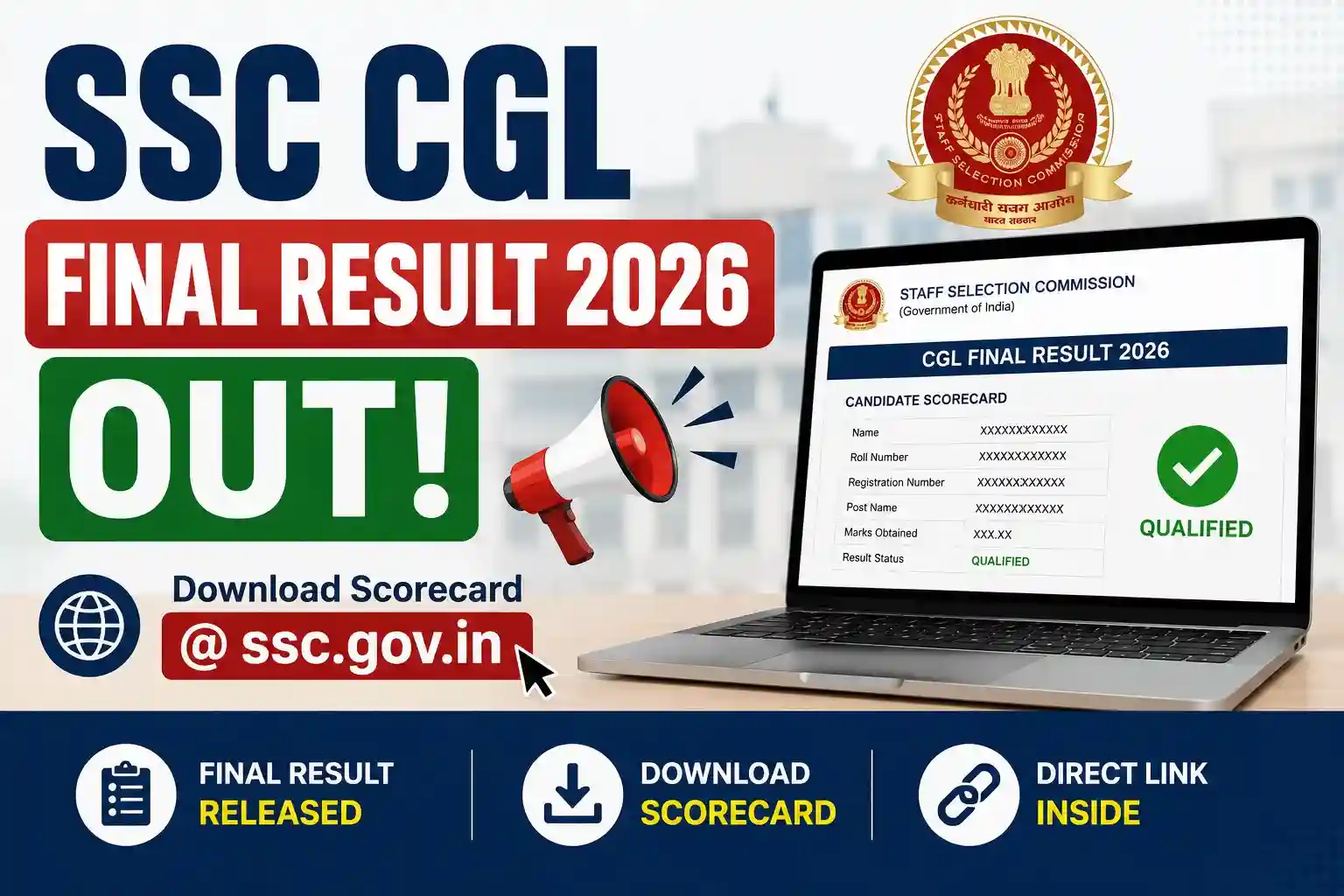 SSC CGL Final Result 2026