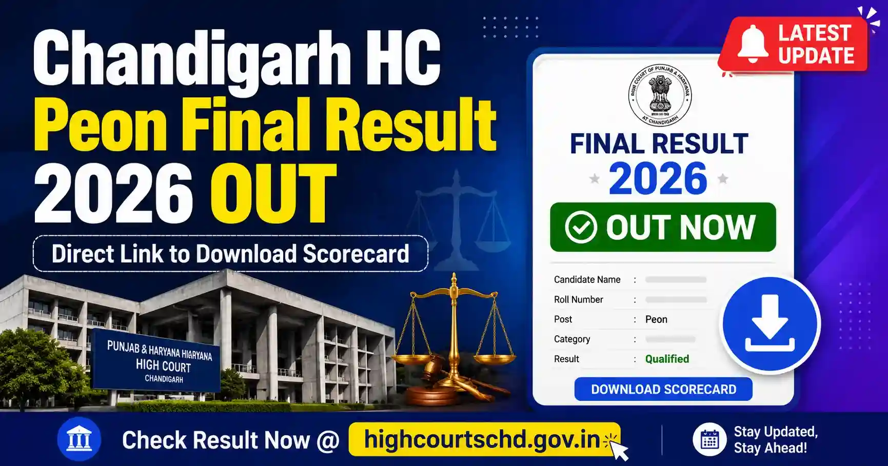 Chandigarh HC Peon Final Result 2026
