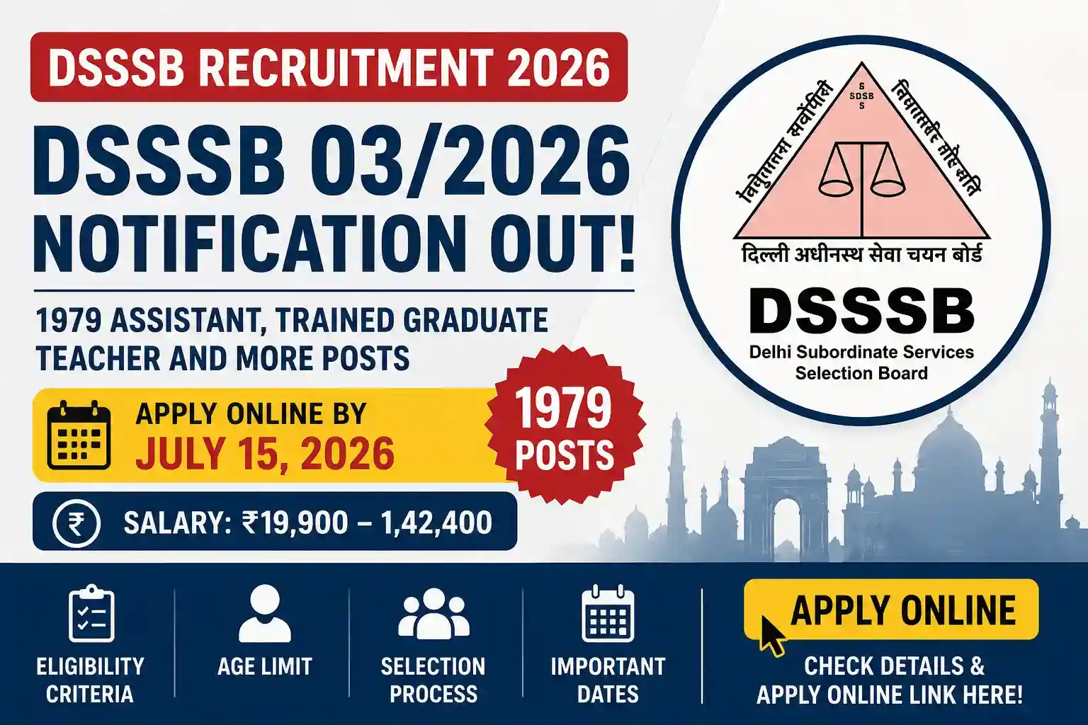 DSSSB Recruitment 2026
