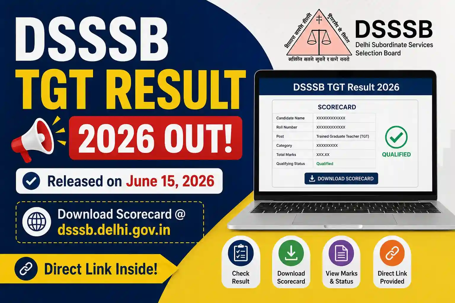DSSSB TGT Result 2026