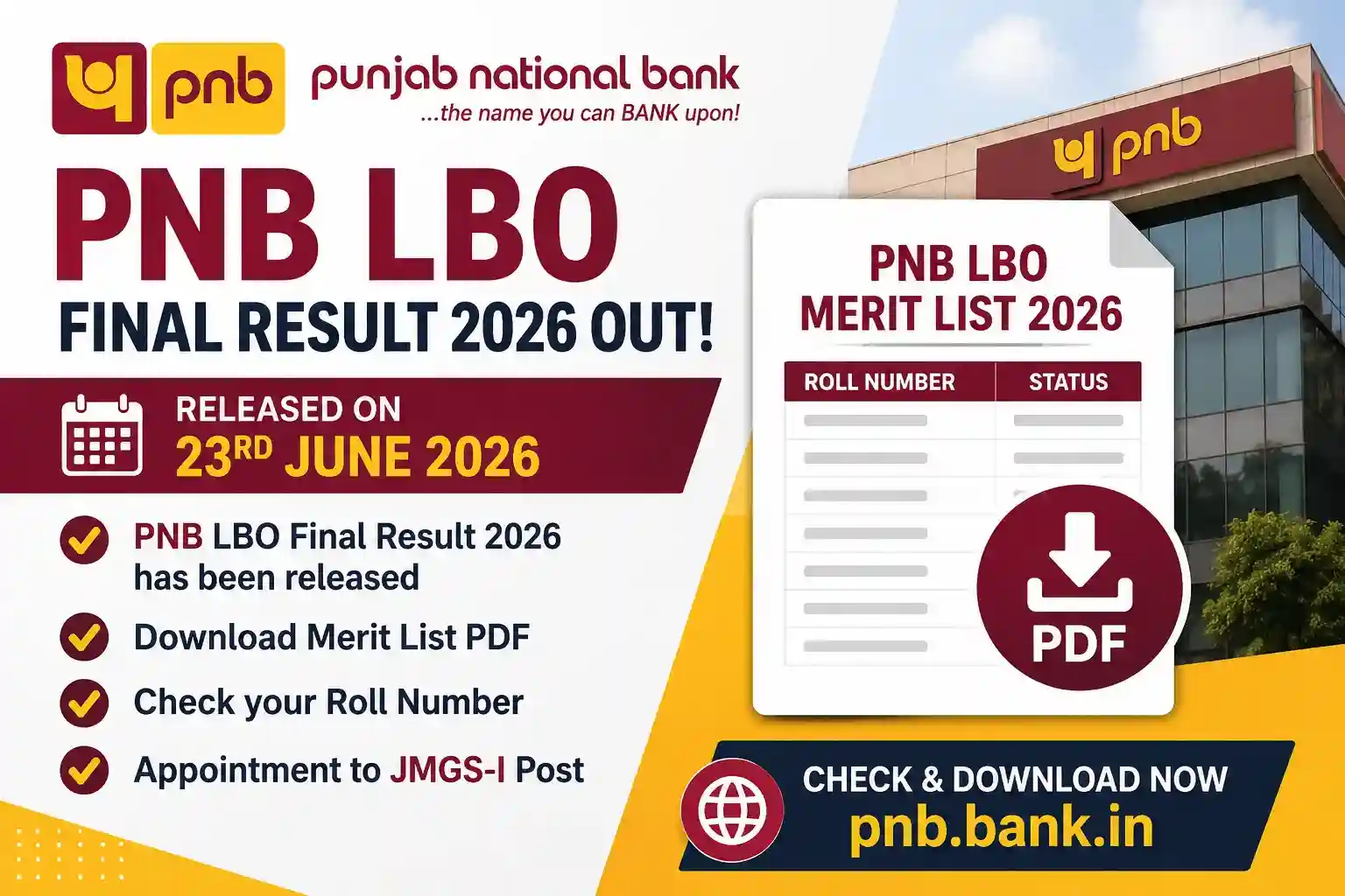 PNB LBO Final Result 2026