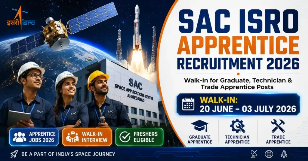 SAC ISRO Apprentice Recruitment 2026
