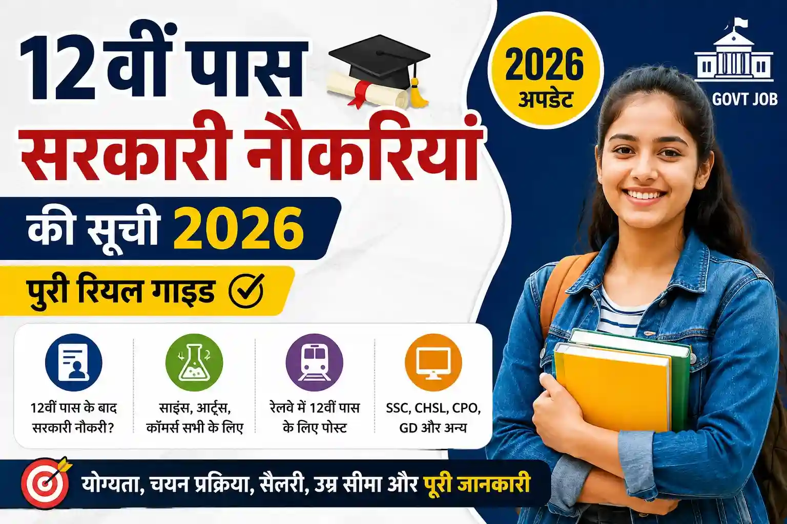 12वीं पास सरकारी नौकरियां