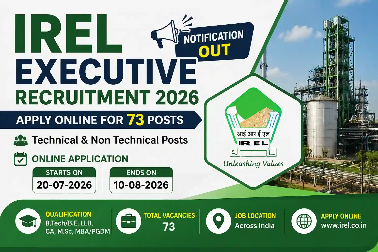 IREL Executive Recruitment 2026