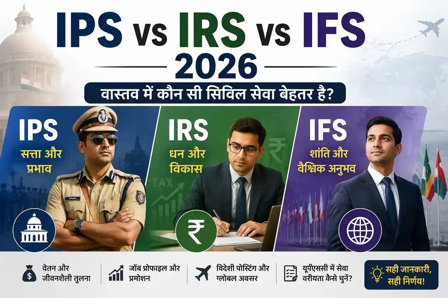 आईपीएस बनाम आईआरएस बनाम आईएफएस