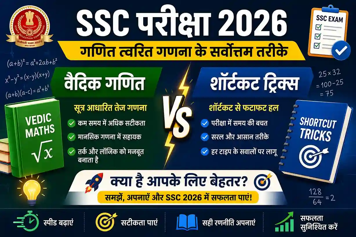 एसएससी परीक्षा गणित त्वरित गणना