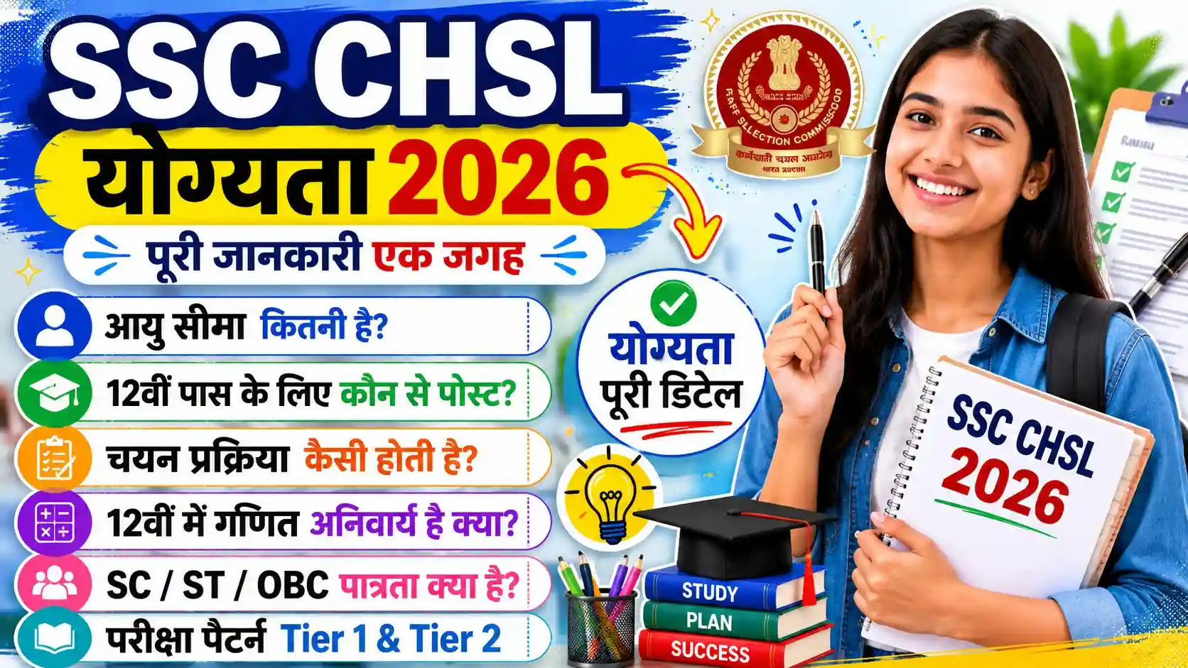 एसएससी सीएचएसएल योग्यता