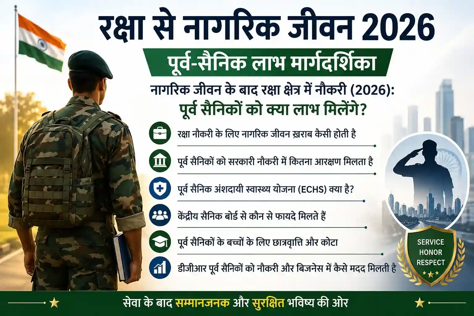 भारत में पूर्व सैनिकों के लाभ