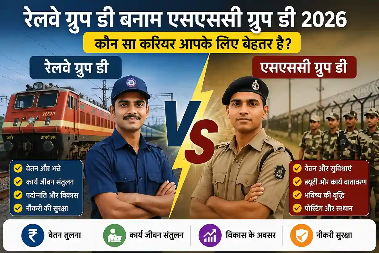 रेलवे ग्रुप डी बनाम एसएससी ग्रुप डी ।