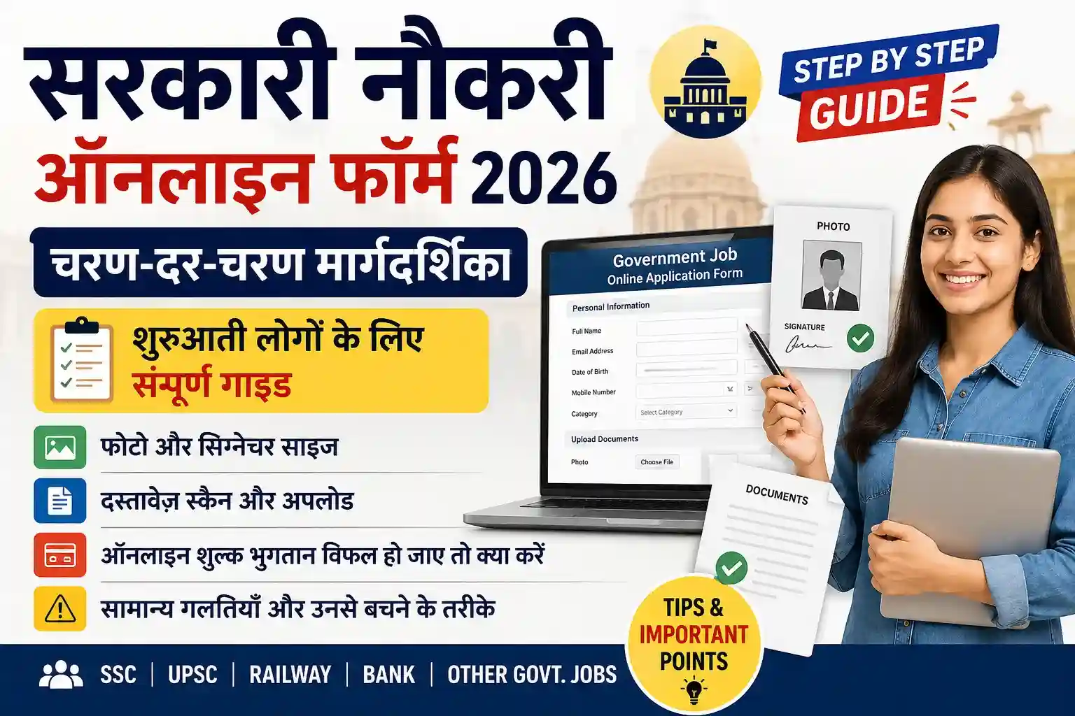 सरकारी नौकरी ऑनलाइन फॉर्म कैसे भरें