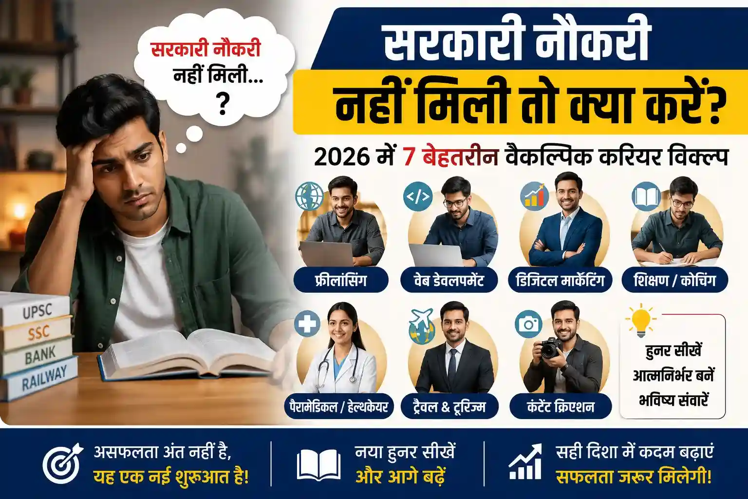 सरकारी नौकरी नहीं मिली तो क्या करें