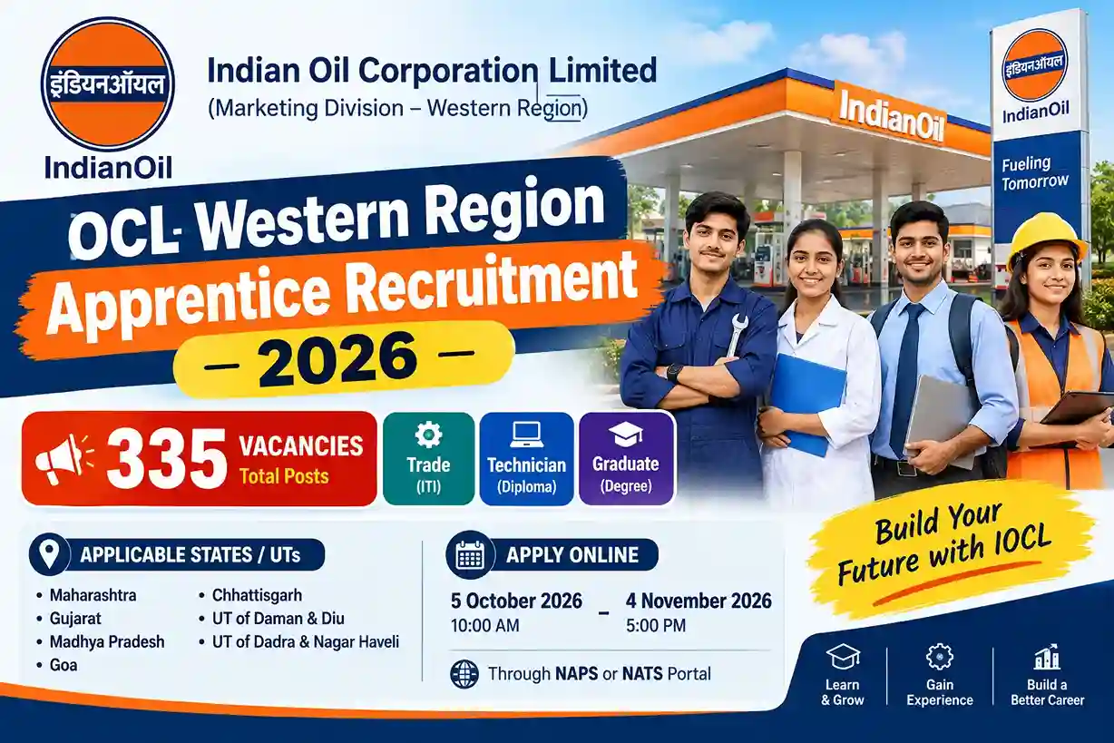 IOCL Western Region Apprentice Recruitment 2026